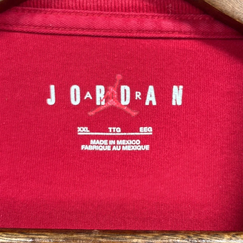 Jordan T Shirt Mens XXL Red Jumpman Logo Dri-Fit Short Sleeve Activewear Sporty
